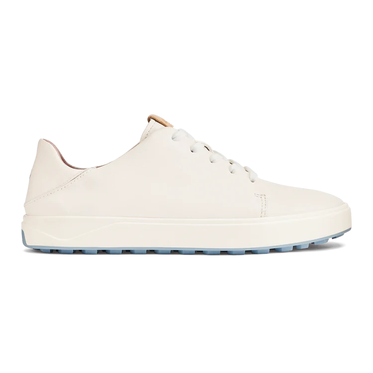 Women's Olukai Wailea Leather Golf Shoes Color: White  1