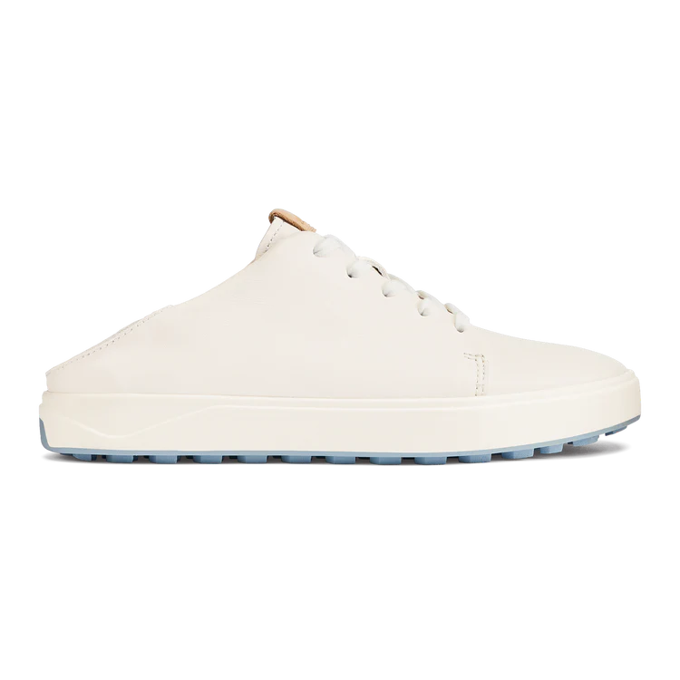 Women's Olukai Wailea Leather Golf Shoes Color: White  2