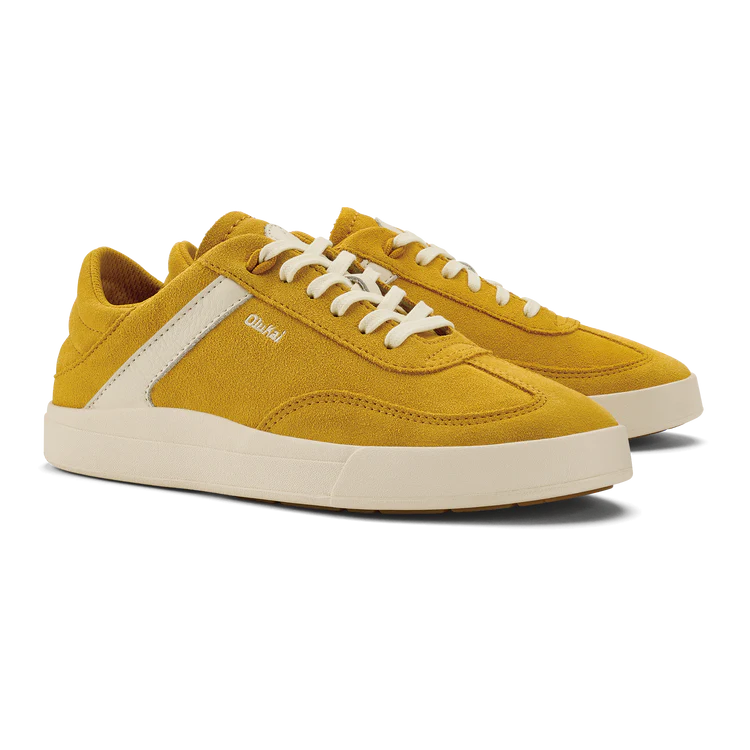 Women's Olukai Ha'upu Sneakers Color: Mustard / Off White 7