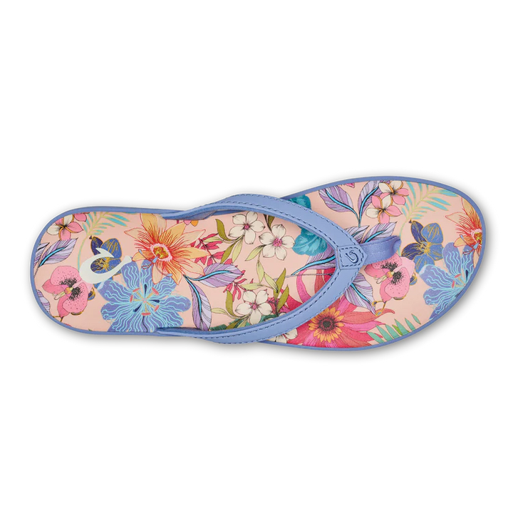 Women's Olukai Puawe Color: Cloud Blue / Flower 2