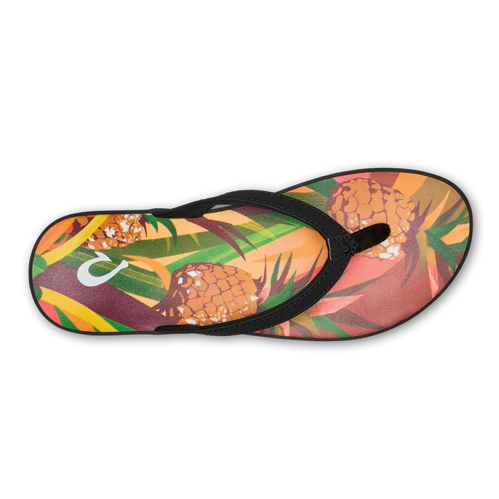 Women's Olukai Puawe Color:  Black / Pineapple  2