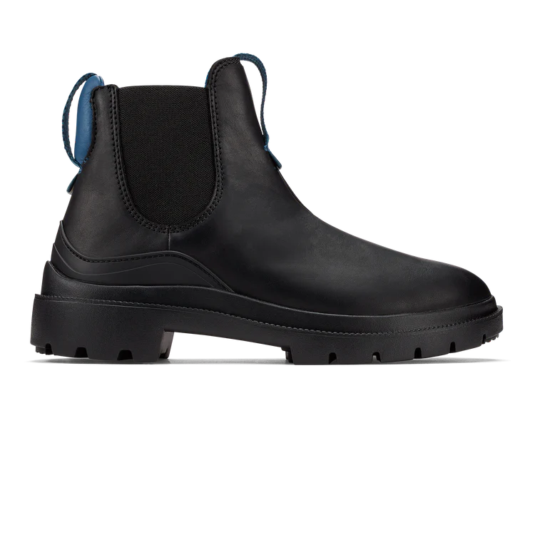 Women's Olukai Hehi Waterproof Chelsea Boots Color: Black / Lagoon 1