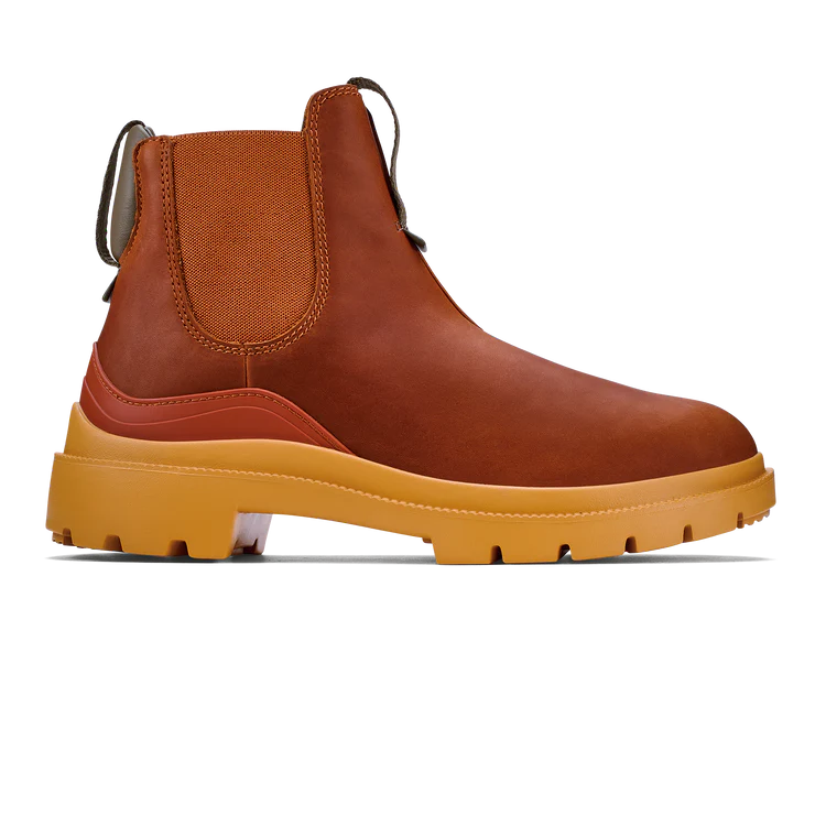 Women's Olukai Hehi Waterproof Chelsea Boots Color: Fox / Hunter  1