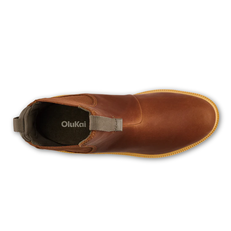 Women's Olukai Hehi Waterproof Chelsea Boots Color: Fox / Hunter  2