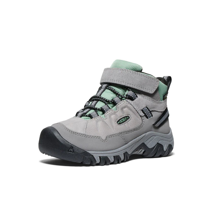 Little Kid's Keen Targhee IV Waterproof Hiking Boot Color: Alloy/ Granite Green 6