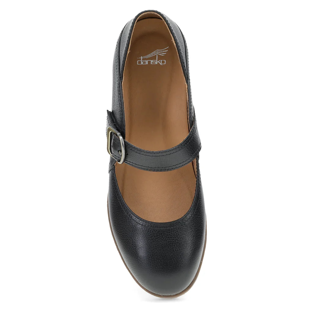 Women's Dansko Sandy Mary Jane Color: Black Waterproof Milled 4