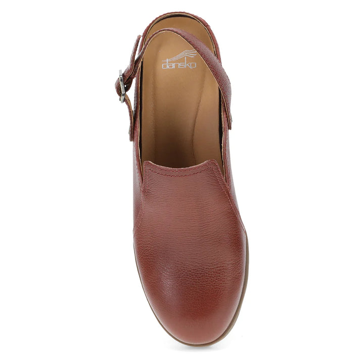 Women's Dansko Sheridan Mule Color: Brick Waterproof Milled 4