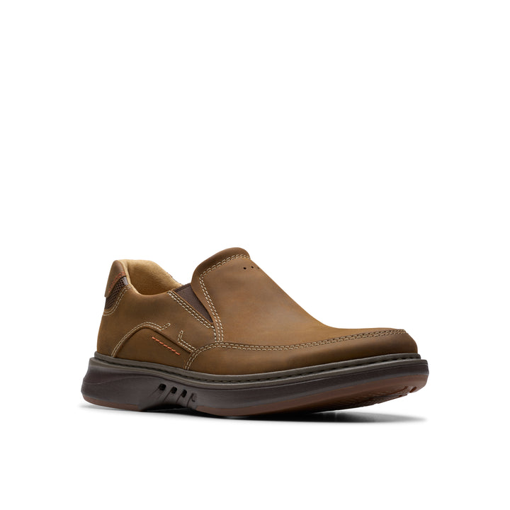 Men's Clarks Un Briley Step Color: Beeswax Leather 1