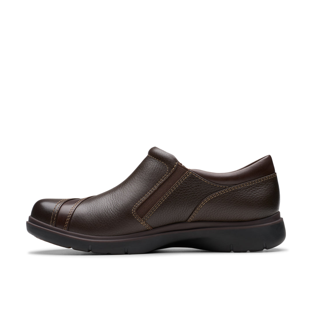 Women's Clarks Certina Pure Color: Dark Brown Leather  3