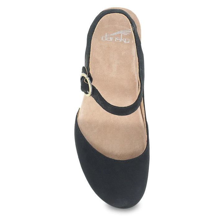 Women's Dansko Taytum Color: Black Milled Nubuck Sandal 4