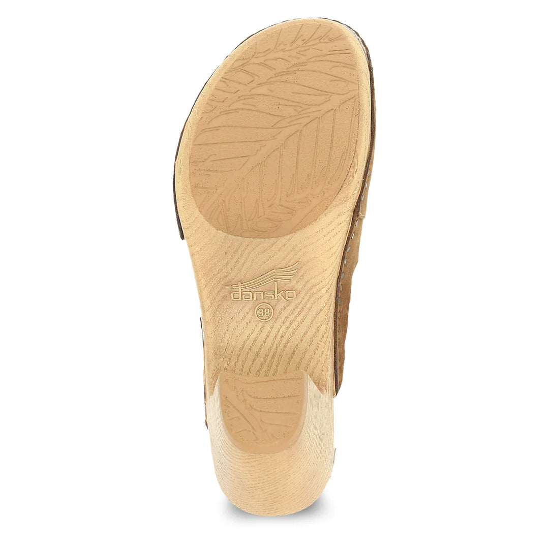 Women's Dansko Taytum Color: Tan Milled Nubuck Sandal 3