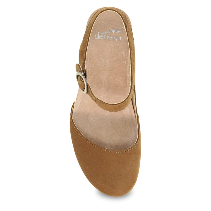 Women's Dansko Taytum Color: Tan Milled Nubuck Sandal 4