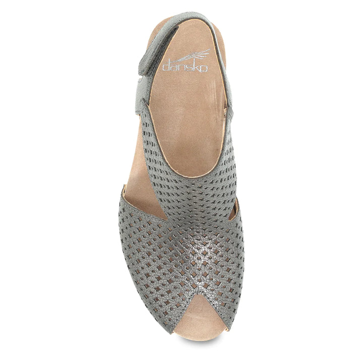 Women's Dansko Teagan Color: Gunmetal Metallic Sandal 4