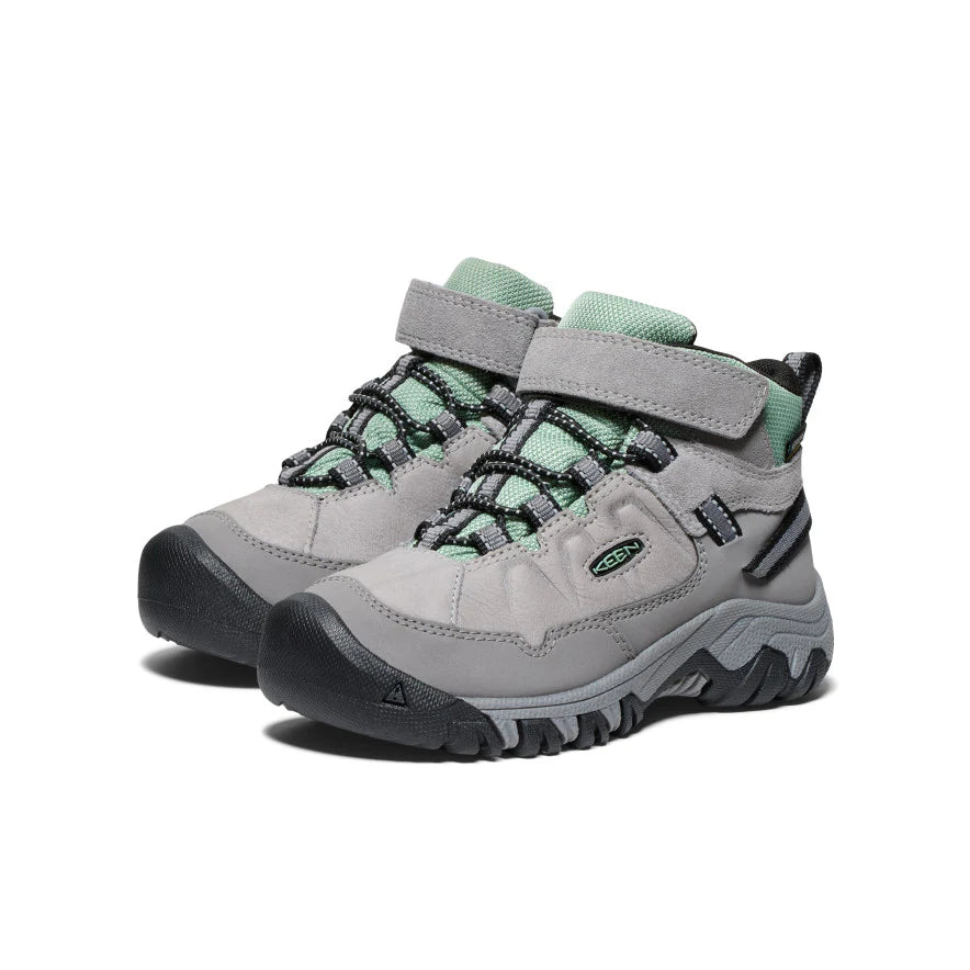 Little Kid's Keen Targhee IV Waterproof Hiking Boot Color: Alloy/ Granite Green 1