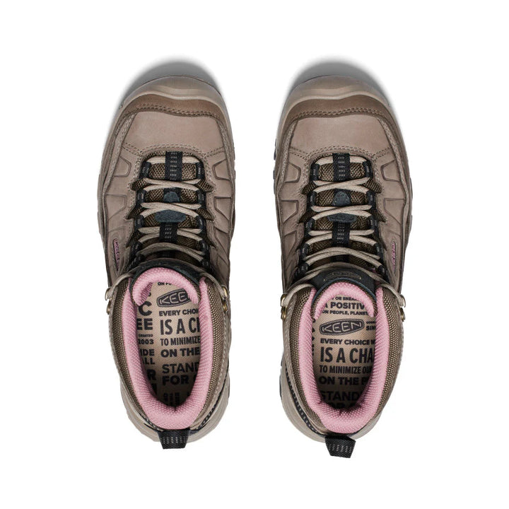 Women's Keen Targhee IV Waterproof Hiking Boot Color: Brindle/Nostalgia Rose (WIDE WIDTH) 5