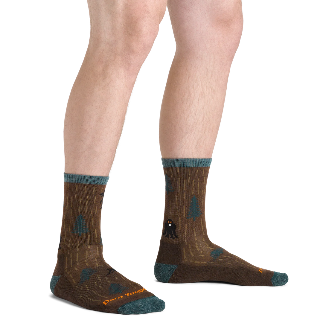 Men's Darn Tough Yarn Goblin Micro Crew Lightweight Hiking Sock Color: Earth  3