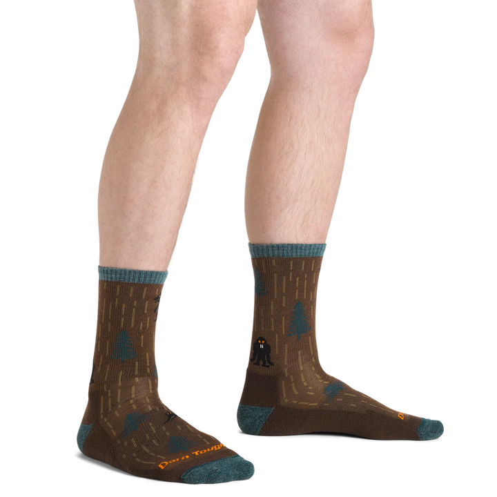 Men's Darn Tough Yarn Goblin Micro Crew Lightweight Hiking Sock Color: Earth  3