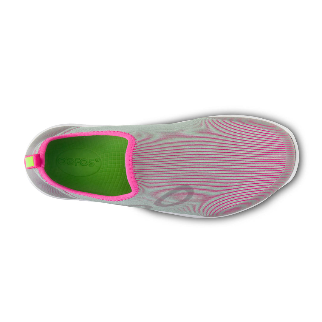 Women's Oofos OOmg Sport Low Shoe Color: Fuchsia 