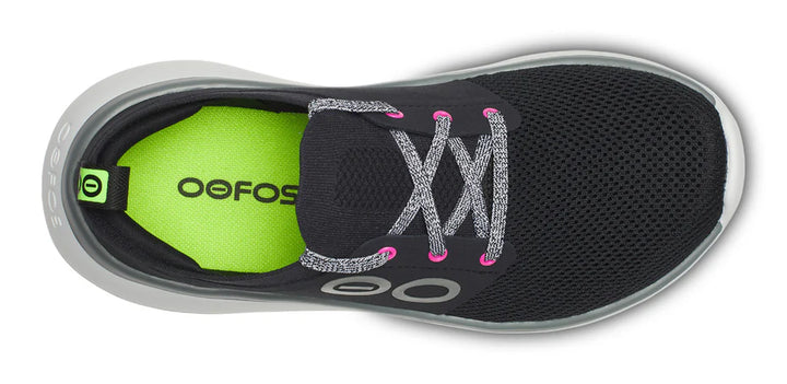 Women's OOfos OOmy Stride Color: White / Black 
 4