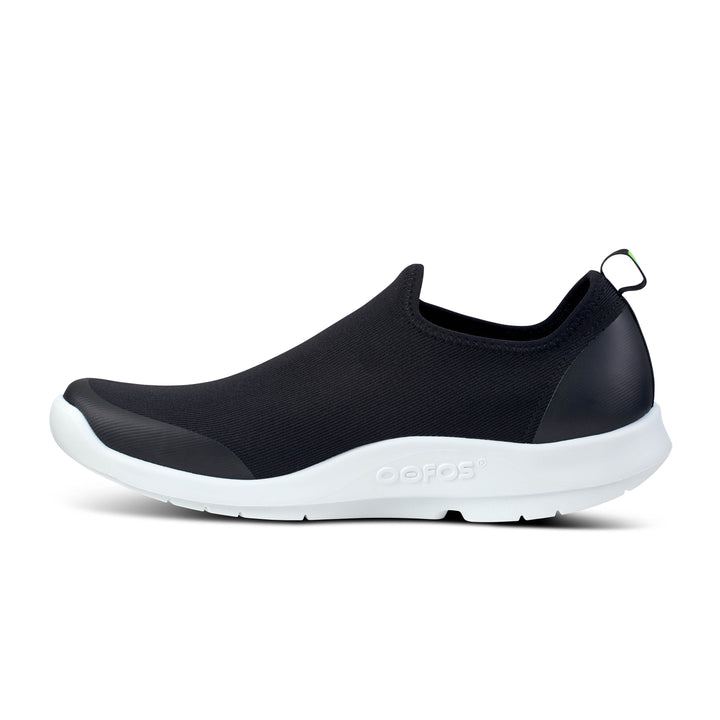 Men's Oofos OOmg Sport Low Shoe Color: White Black 