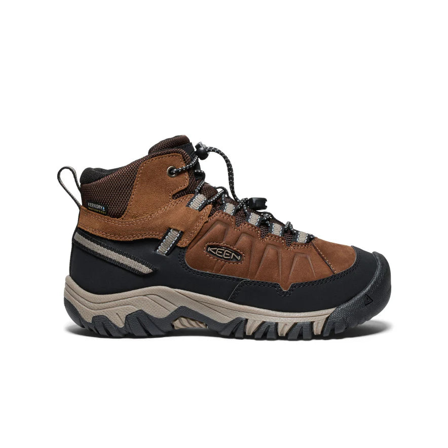 Big Kid's Keen Targhee IV Waterproof Hiking Boot Color: Bison/Brindle 2