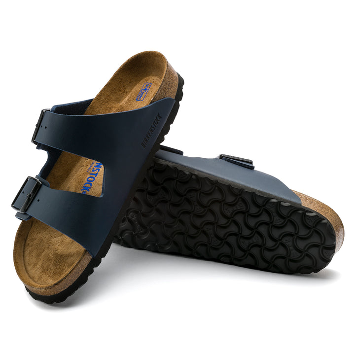 Birkenstock Arizona Soft Footbed Birko-Flor Color: Blue (MEDIUM/ NARROW WIDTH) 1