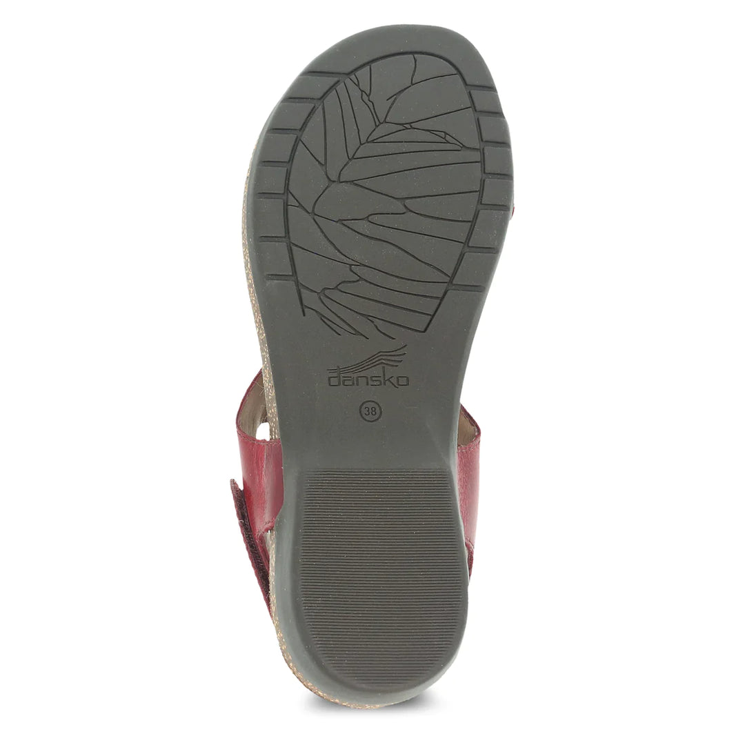 Women's Dansko Reece Color: Cinnabar Waxy Burnished Sandal 2