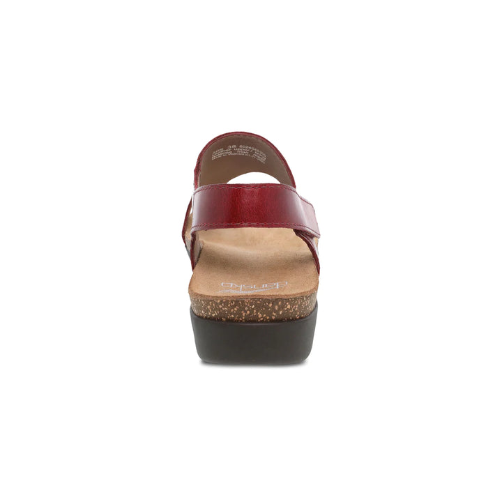 Women's Dansko Reece Color: Cinnabar Waxy Burnished Sandal 4