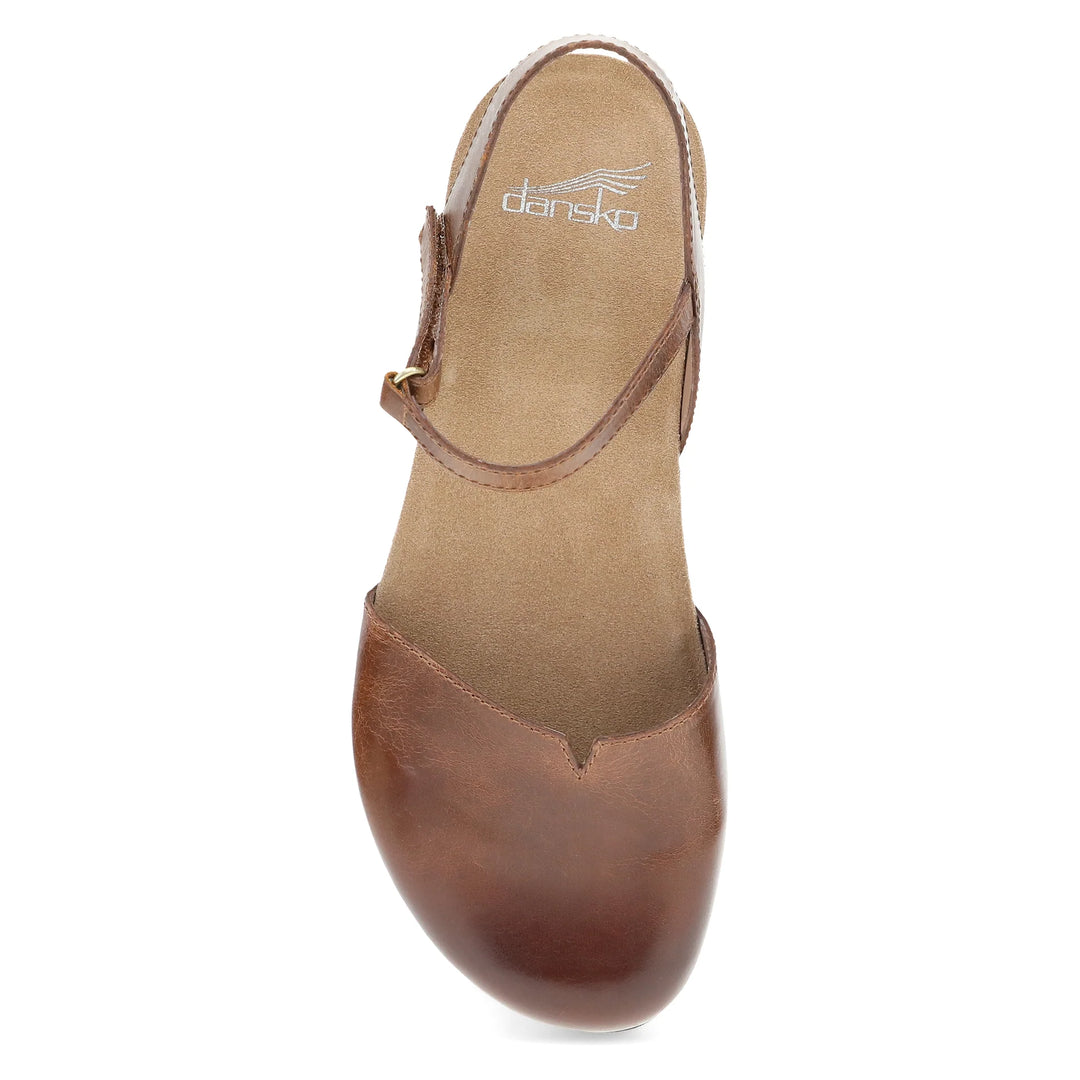 Women's Dansko Rowan Mary Jane Color: Tan Waxy Burnished  7