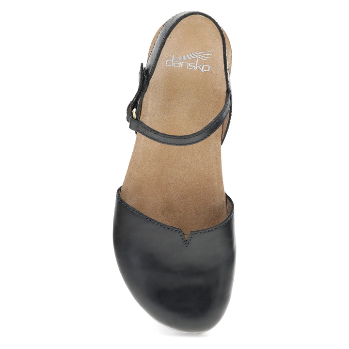 Women's Dansko Rowan Color: Black Waxy Burnished Mary Jane  v4