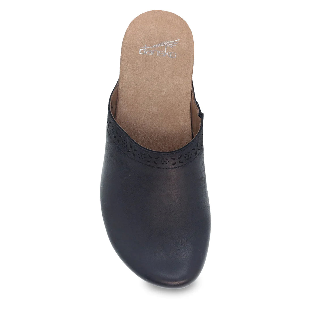 Women's Dansko Robbie Color: Black Burnished Nubuck 