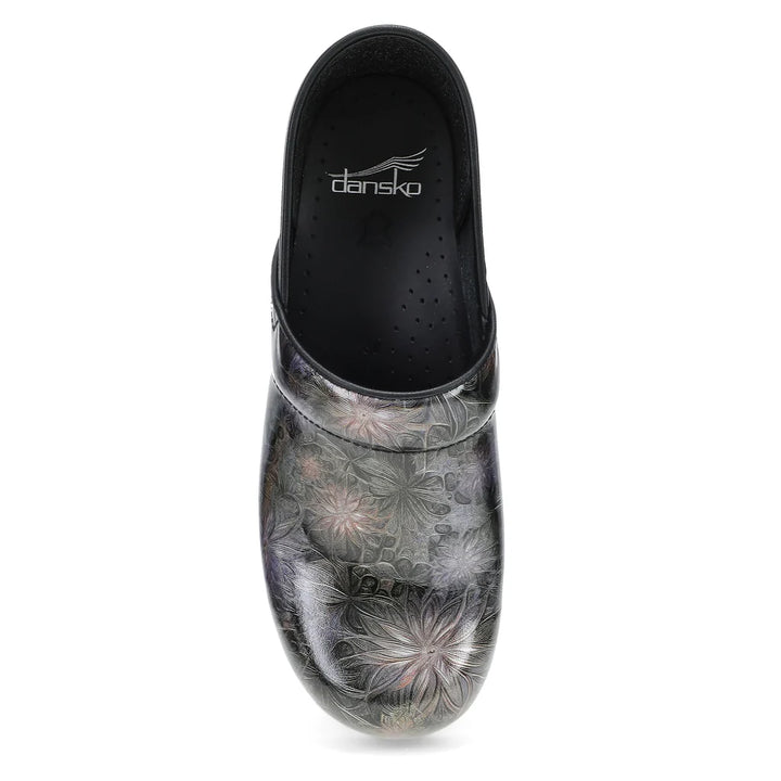 Women's Dansko Professional Clog Color: Etched Floral Patent 4