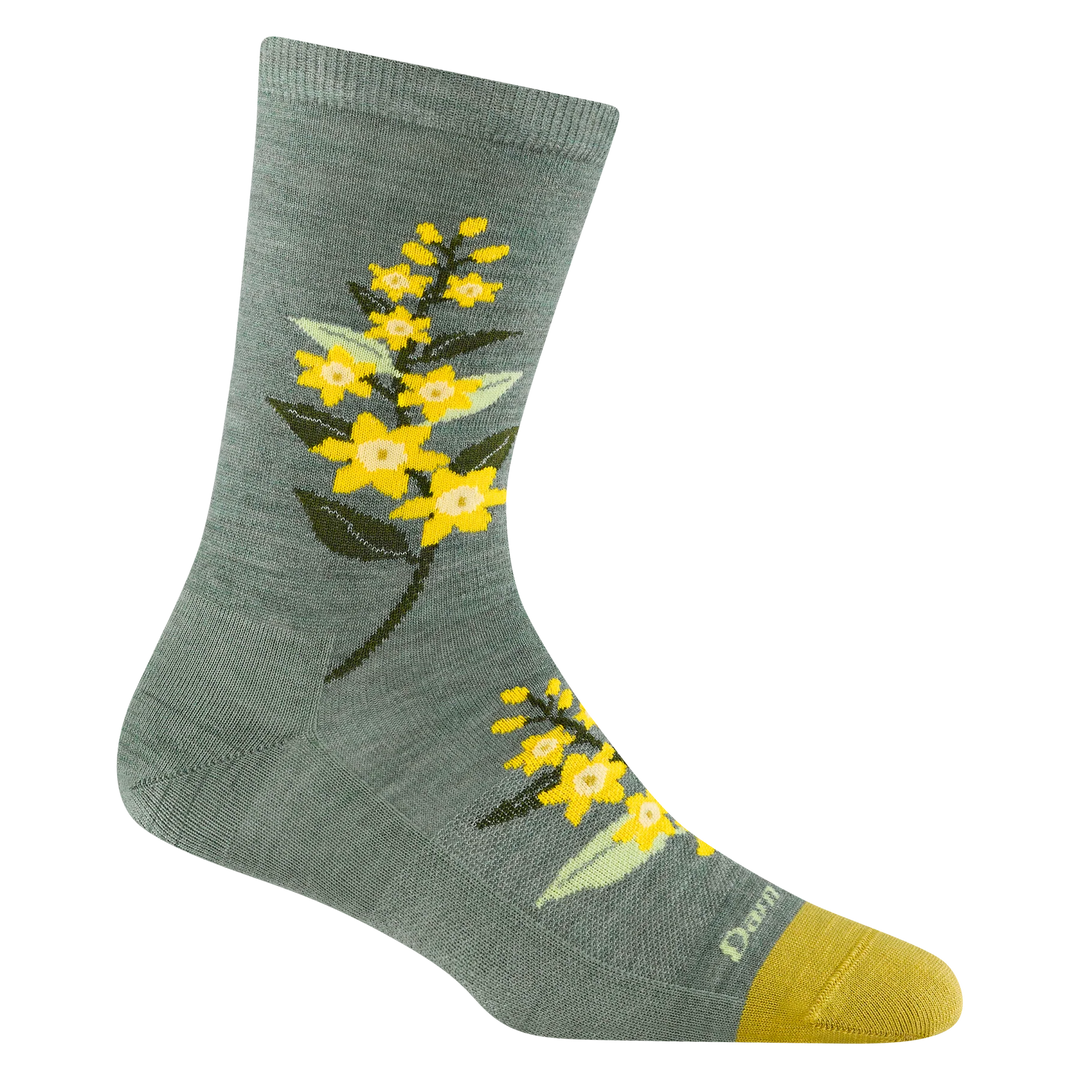 Women's Darn Tough Blossom Crew Lightweight Lifestyle Sock Color: Seafoam
