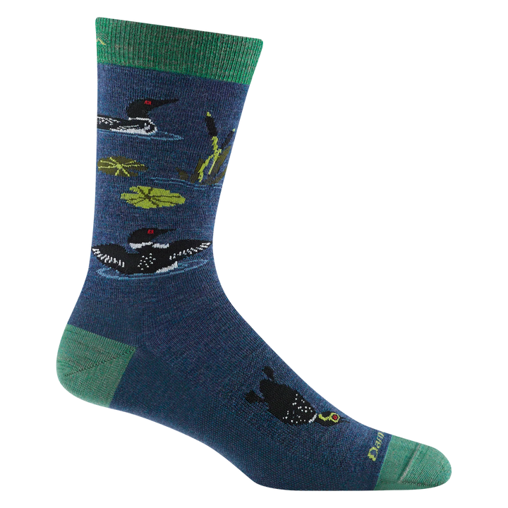 Men's Darn Tough Diver Crew Lightweight Lifestyle Sock-Last Chance Color: Denim 1