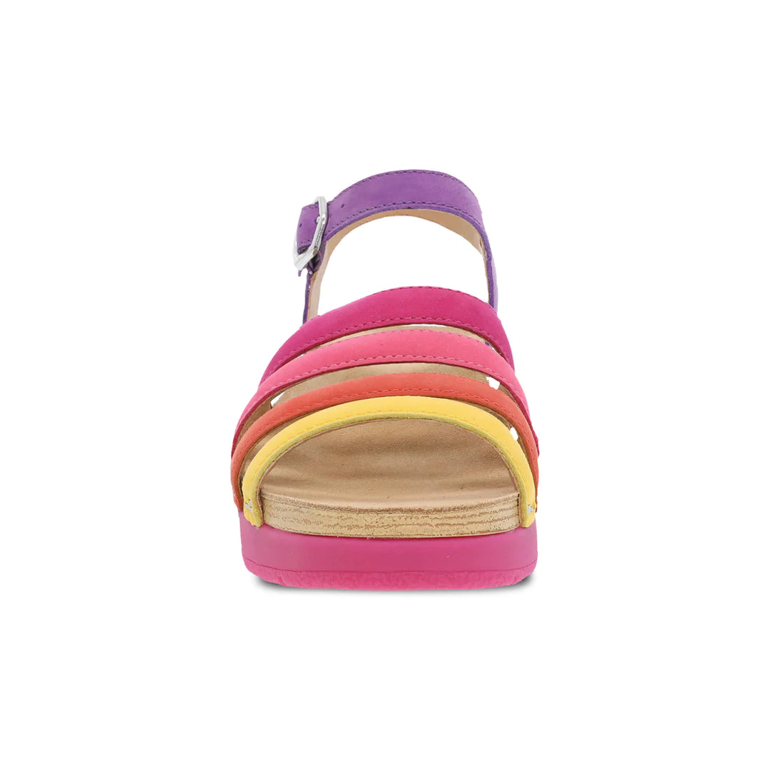 Women's Dansko Roxie Sandal Color: Multi Milled Nubuck 6