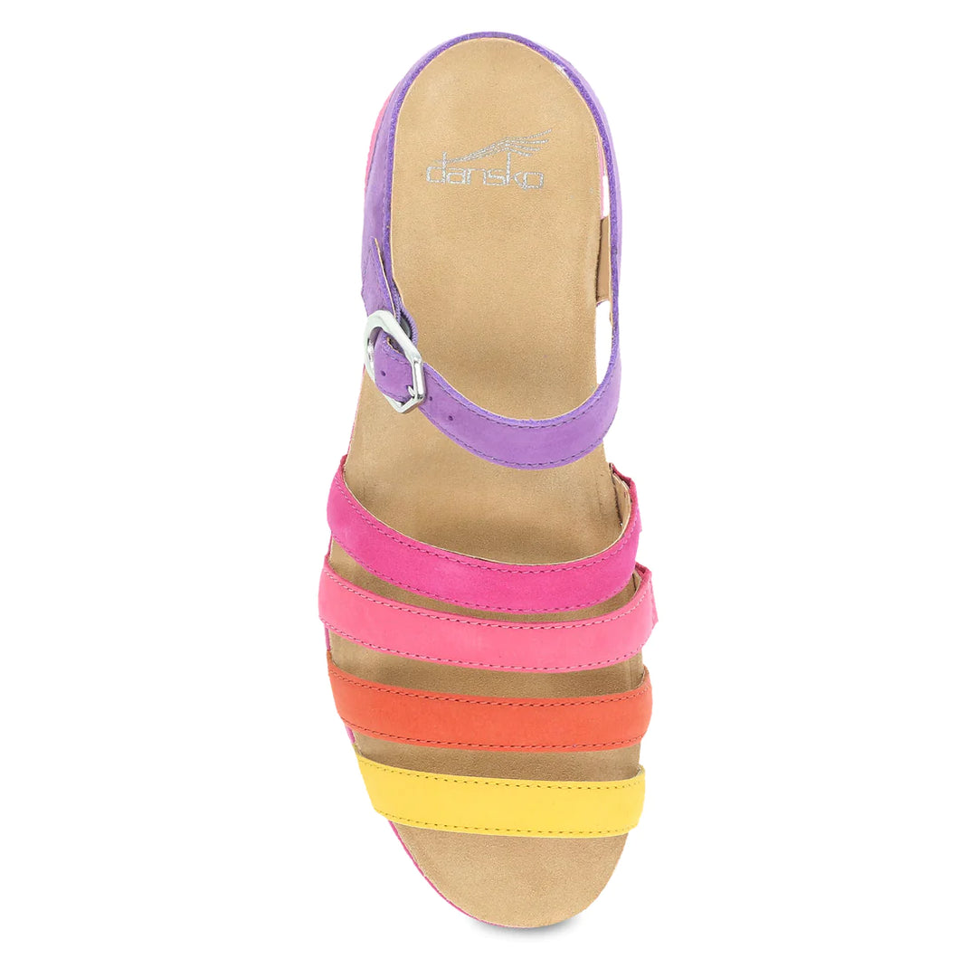 Women's Dansko Roxie Sandal Color: Multi Milled Nubuck 4