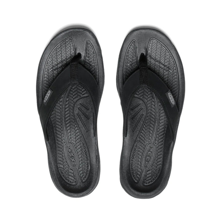 Women's Keen Kona Leather Flip Flop Color: Black/Vapor 5