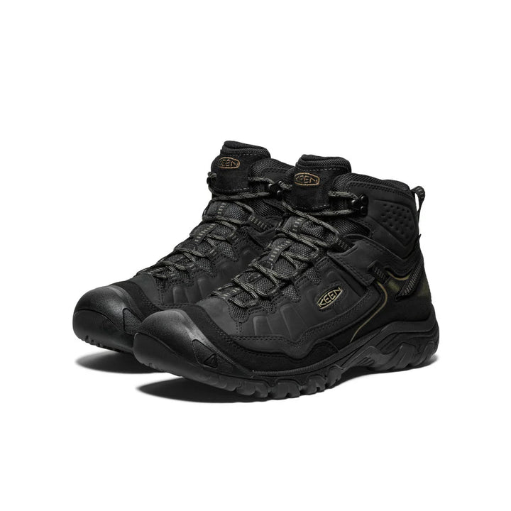 Men's Keen Targhee IV Waterproof Hiking Boot Color: Triple Black 1