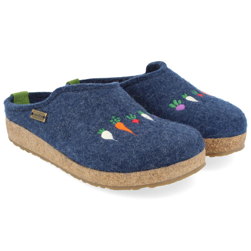 Women's Haflinger Roots Clogs Color: Jeans 