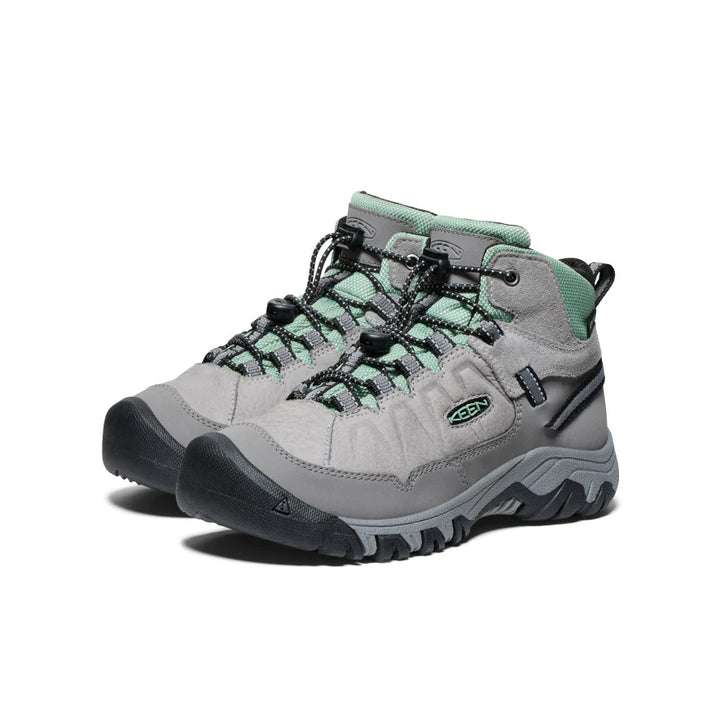 Big Kid's Keen Targhee IV Waterproof Hiking Boot Color: Alloy/Granite Green 1