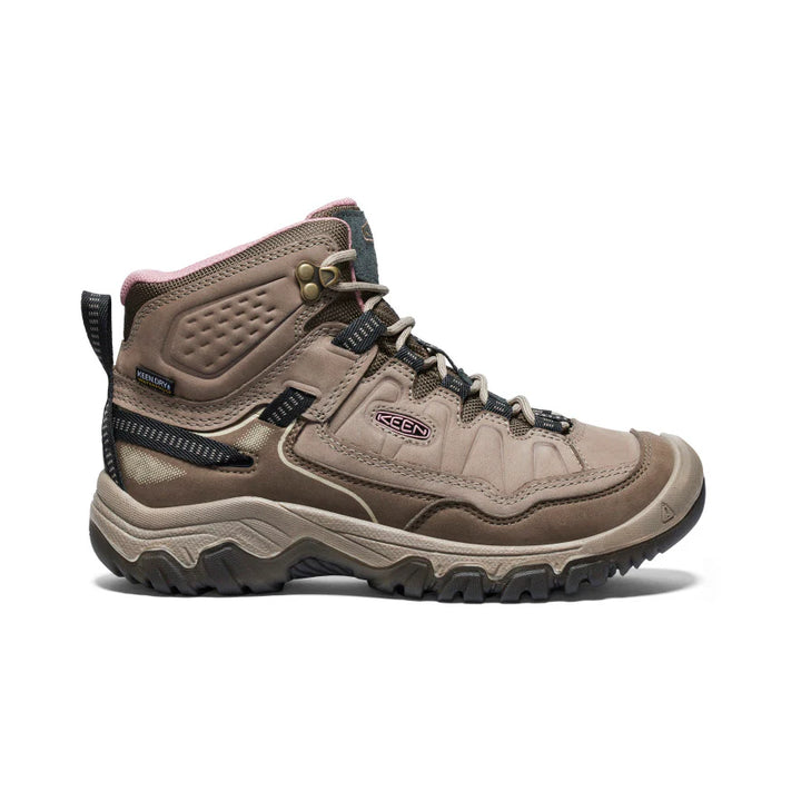 Women's Keen Targhee IV Waterproof Hiking Boot Color: Brindle/Nostalgia Rose (WIDE WIDTH) 2