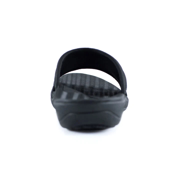 Men's PowerStep Sandals with Arch Support | Slip-on Orthotic Slide Sandal Color: Black