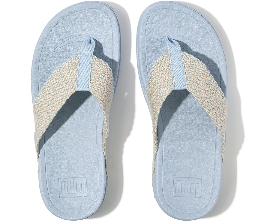 Women's Fitflop Surfa Multi-Tone Webbing Toe Post Sandals Color: Skywash Blue  5