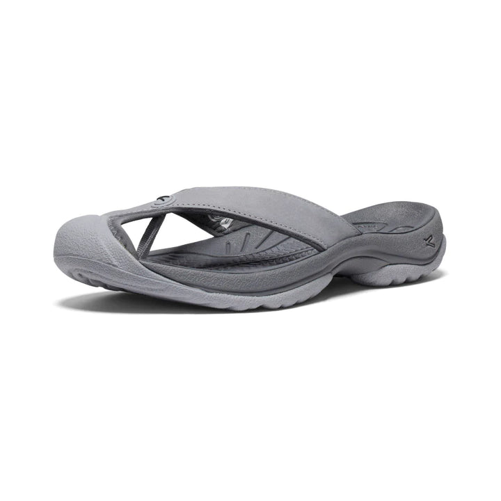 Women's Keen Waimea Leather Flip Flop Color: Alloy/Black 6