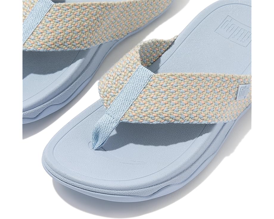 Women's Fitflop Surfa Multi-Tone Webbing Toe Post Sandals Color: Skywash Blue  3