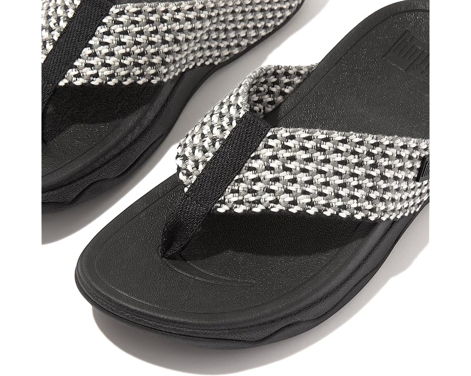 Women's Fitflop Surfa Multi-Tone Webbing Toe Post Sandals Color: Black  3