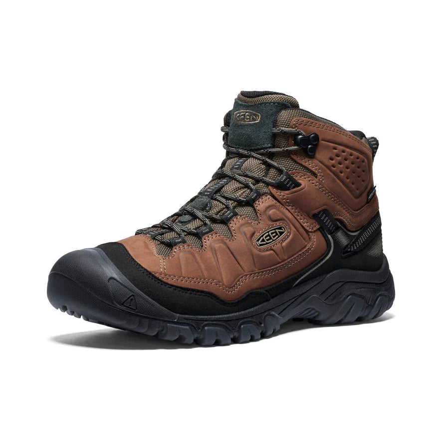 Men's Keen Targhee IV Waterproof Hiking Boot Color: Bison/ Black (WIDE WIDTH) 6