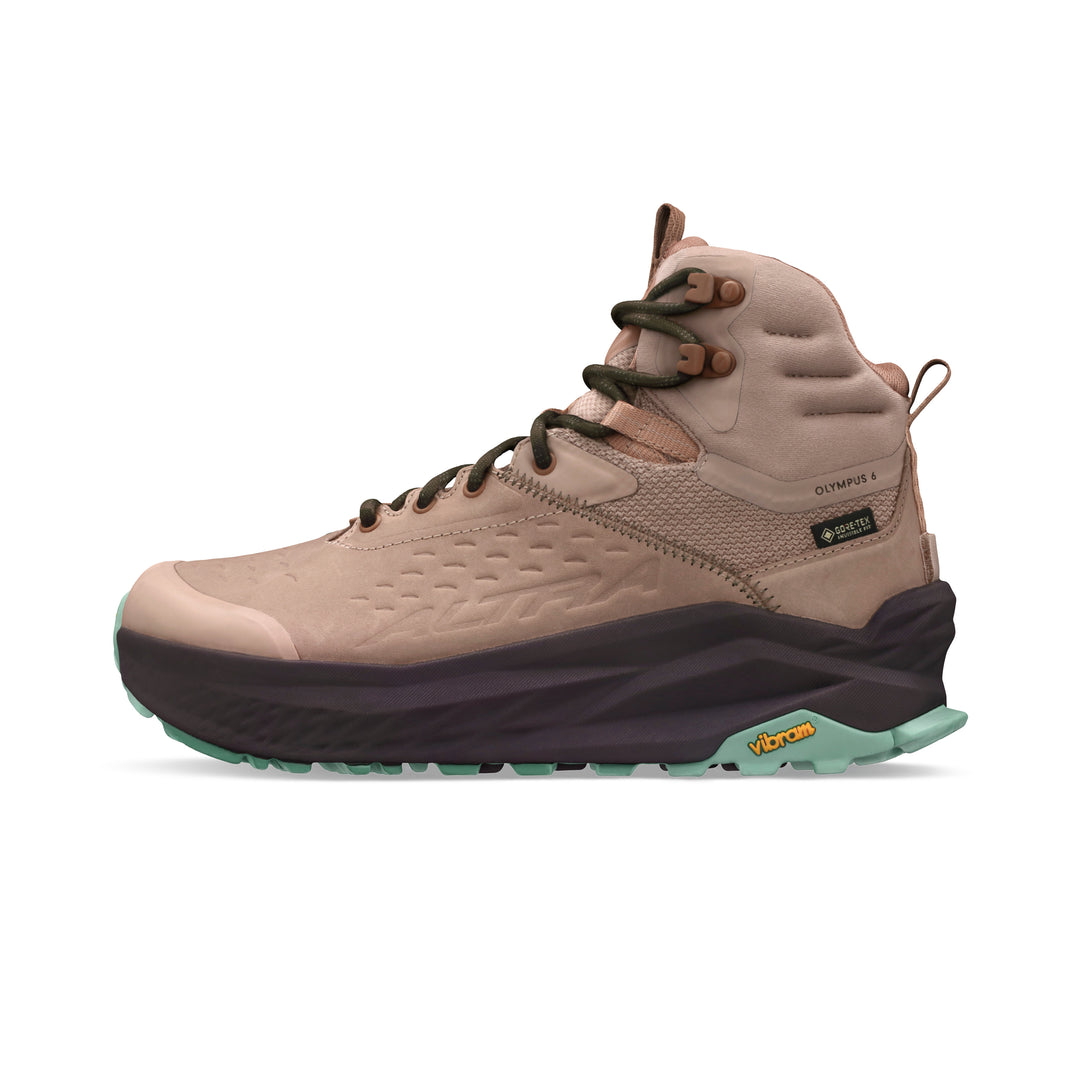 Women's Altra Olympus 6 Hike Mid GTX Color: Tan  2