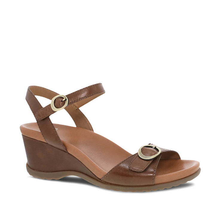 Women's Dansko Arielle Color: Tan Glazed Leather Sandal 1