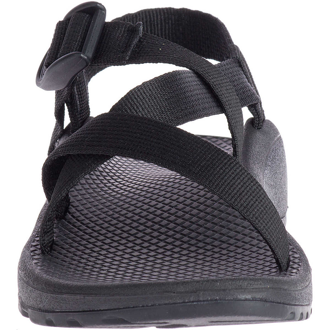 Women's Chaco Z/Cloud Cushioned Sandal Color: Solid Black (WIDE WIDTH)